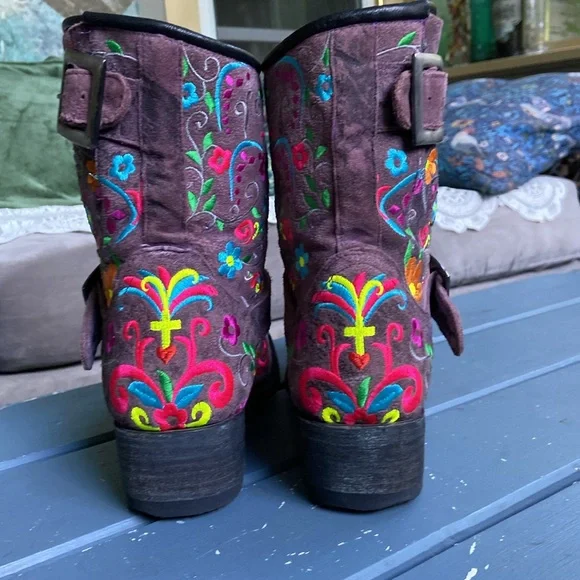 Rare Old Gringo Klak MC Boots in Dusty Purple - Picture 8 of 14